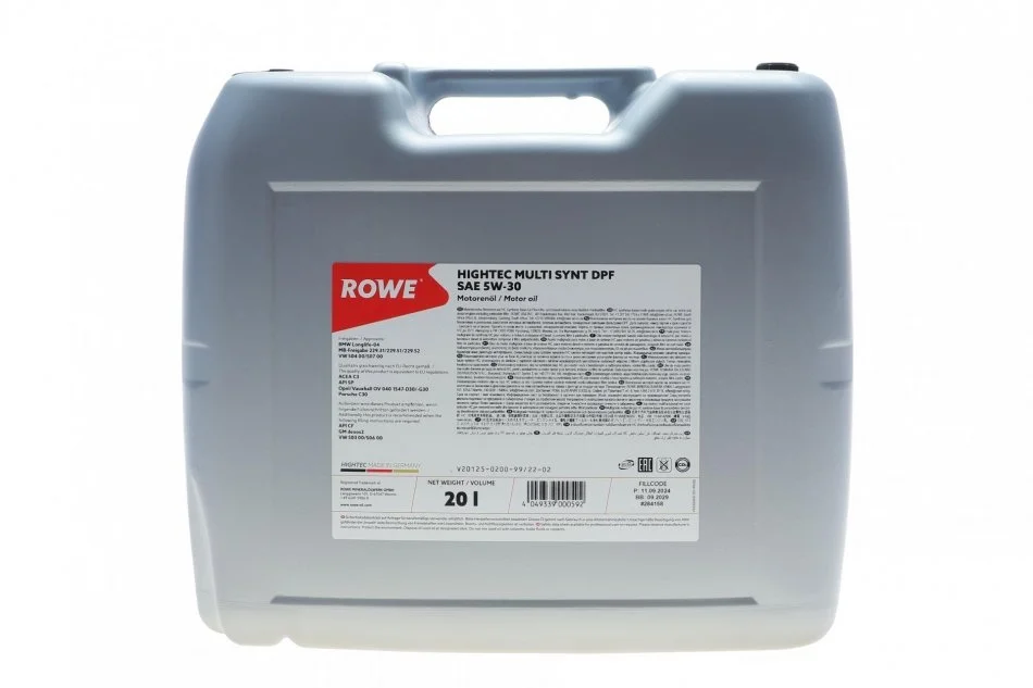 Олива моторна HIGHTEC MULTI SYNT DPF SAE 5W-30 (20 L) ROWE 20125-0200-99 (фото 1)