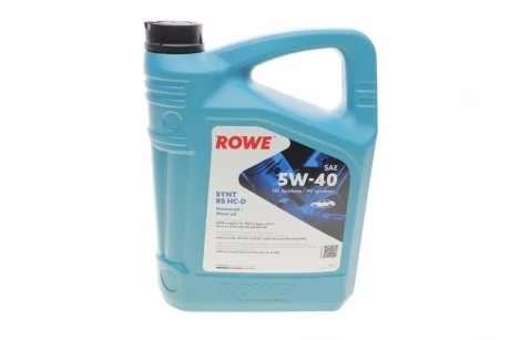 Масло моторное HIGHTEC SYNT RS HC-D SAE 5W-40 (4 L) ROWE 20163-0040-99
