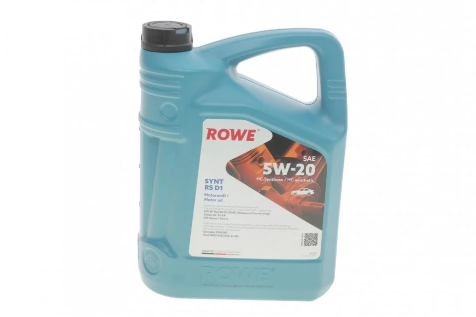 Олива моторна HIGHTEC SYNT RS D1 SAE 5W-20 (5 L) ROWE 20342-0050-99 (фото 1)