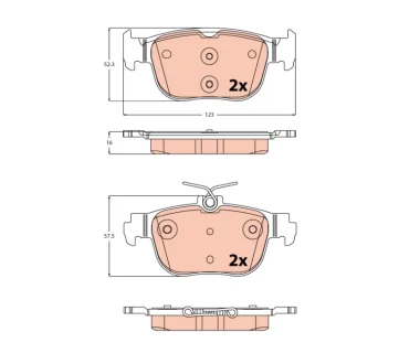 Гальмівні колодки дискові AUDI/FORD/SKODA/VW A3/Connect/Octavia \'\'R \'\'19>> TRW GDB2373