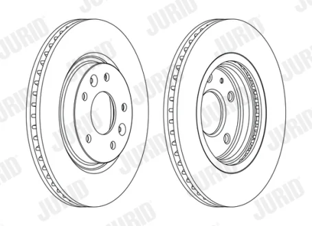 Гальмівний диск передній NISSAN LEAF, QASHQAI II, X-TRAIL RENAULT KADJAR 1.2-Electric 11.10- Jurid 563120JC