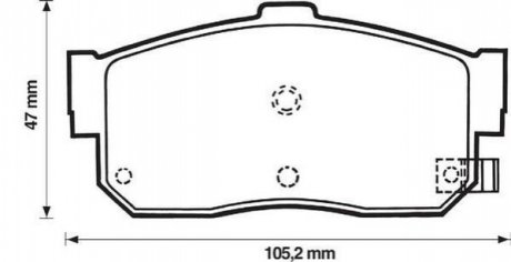 NISSAN гальмівні колодки задн. Almera 00- Maxima QX 00- Jurid 572376J