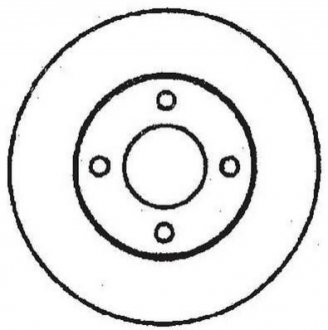 VW диск гальмівний задн. 10mm Audi 80/100 82-96 Jurid 561312JC