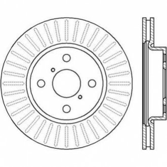 TOYOTA гальмівний диск передн.Yaris 06- Jurid 562421JC
