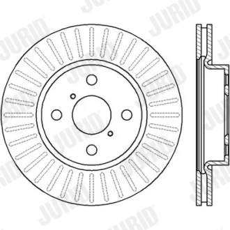 TOYOTA гальмівний диск передн.Yaris 06- Jurid 562421JC