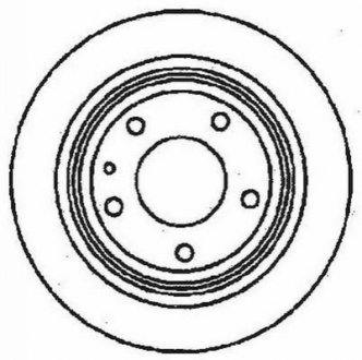 BMW диск гальмівний задній 5 серія E34 Jurid 561477JC (фото 1)