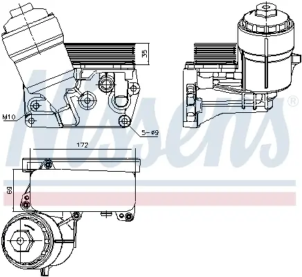 Радіатор охолодження оливи NISSENS 91310 (фото 1)