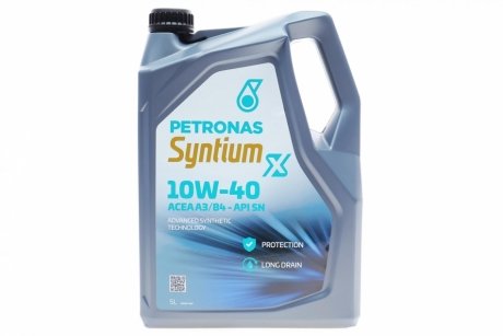 Олива моторна SYNTIUM X 10W-40 A3/B4 (5L) Petronas 70984M12EU