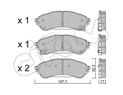 FORD Колодки гальмівні задні RANGER (TKE) 2.0 EcoBlue 4x4 CIFAM 822-1344-0 (фото 1)