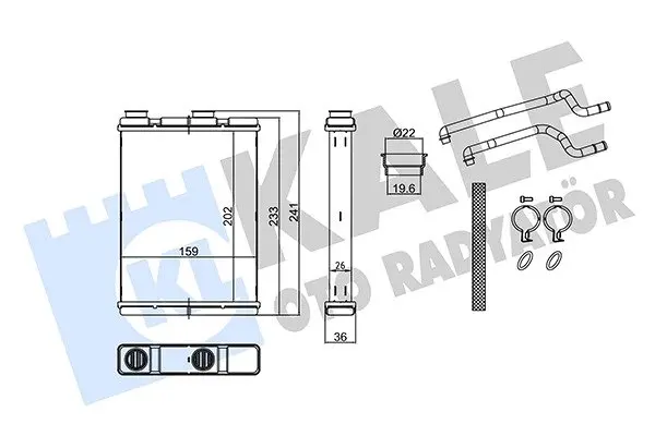 KALE NISSAN Радіатор опалення QASHQAI II 13- Kale oto radyator 359125 (фото 1)