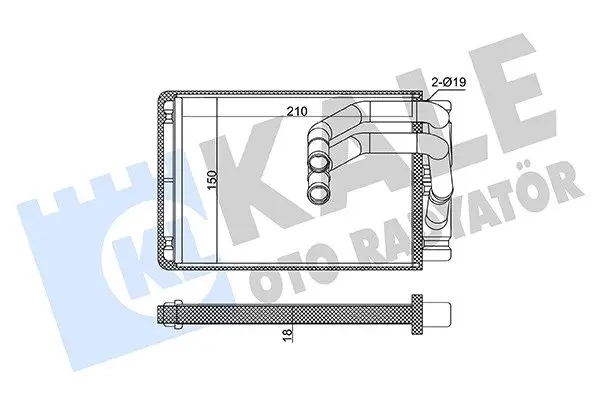 KALE HYUNDAI Радіатор опалення MATRIX 01- Kale oto radyator 360815 (фото 1)