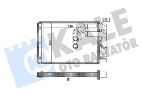 KALE HYUNDAI Радіатор опалення MATRIX 01- Kale oto radyator 360815