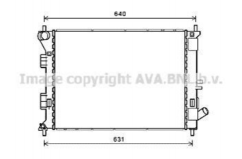 Радіатор охолодження двигуна Hyundai Elantra (11-15), I30 (12-)/KIA Ceed (12-18), Cerato (13-) AVA AVA COOLING HYA2335