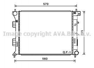 Радіатор охолодження двигуна Hyundai Elantra (11-15), i30 (11-)/KIA Ceed 1.4-1.6 CRDi AVA AVA COOLING HY2338