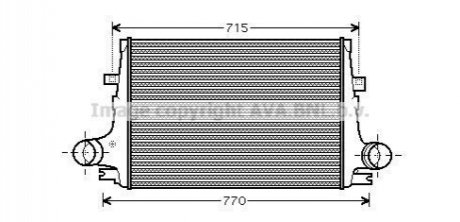 AVA ALFA ROMEO Інтеркулер 159 JTD 1.8-2.0 05-, SPIDER 1.8, 2.0, 2.4 06- AVA COOLING ALA4096