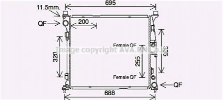 AVA DB Радіатор охолодження двиг. (з осушувачем) X166, W166, C292 AVA COOLING MS2694