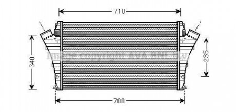 AVA FIAT Інтеркулер CROMA 05-, CADILLAC, OPEL AVA COOLING OLA4492