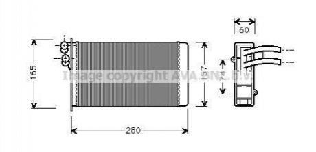 AVA AUDI Радіатор опалення 80 86-, 90 87- AVA COOLING AI6141