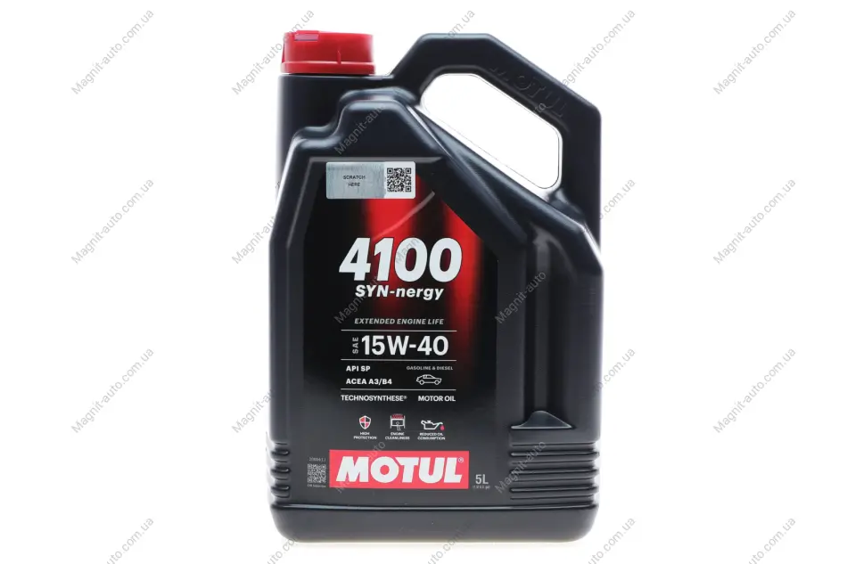 Олива моторна Technosynthese д/авто MOTUL 4100 Syn-nergy 15W40 5L Motul 386506 (фото 1)