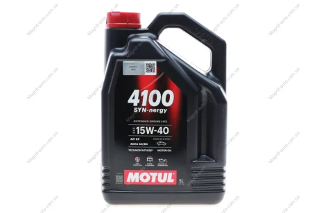 Олива моторна Technosynthese д/авто MOTUL 4100 Syn-nergy 15W40 5L Motul 386506