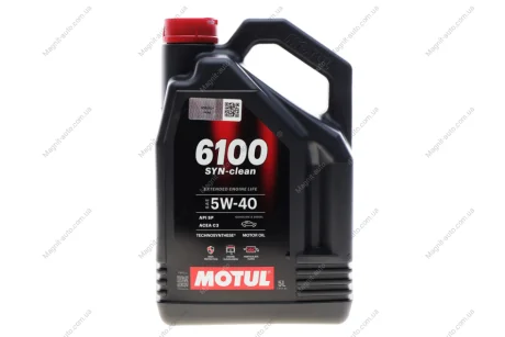 Олива моторна Technosynthese д/авто MOTUL 6100 Syn-clean 5W40 5L Motul 854351