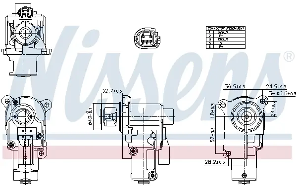 Клапан EGR VW Golf/Jetta 2.0 TDI 05- NISSENS 98552 (фото 1)