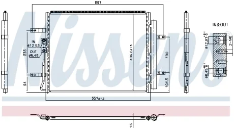 HYUNDAI Радіатор кондиціонера (кондесатор) KONA 1.6 19- NISSENS 940985