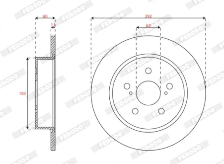 Диск гальмівний FERODO DDF3112C