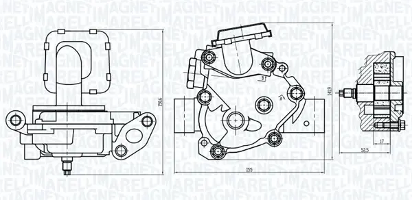 TOYOTA Оливний насос HIGHLANDER 2.4 00-, CAMRY 2.4 01-, RAV 4 II 2.4 03-, RAV 4 III 2.4 05- MAGNETI MARELLI 351516000091 (фото 1)