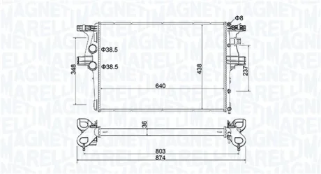 Радіатор двигуна IVECO DAILY V, DAILY VI 2.3D-Electric 09.11- MAGNETI MARELLI 350213204600