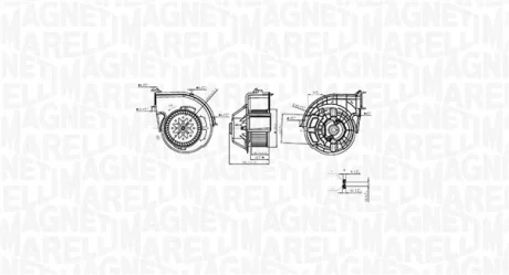 Вентилятор салону BMW X5 (E70), X6 (E71, E72) 3.0-4.8 10.06-07.14 MAGNETI MARELLI 069412761010