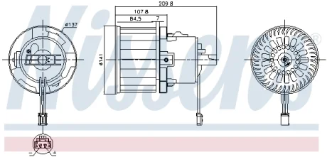 Вентилятор салона NISSENS 87610