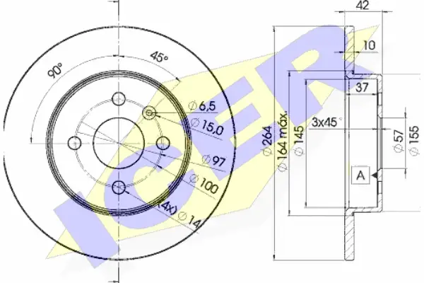 Диск тормозной ICER 78BD9116-2 (фото 1)