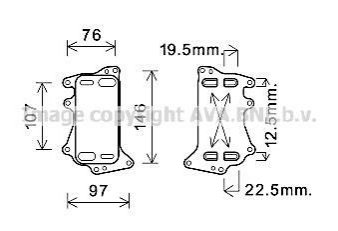 AVA BMW Оливний радіатор (без корпуса) 1 F20, 2, 3 F30, 4, 5 F10, X1 E84, X3 F25, X5 F15 2.0d AVA COOLING BW3553