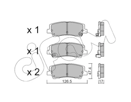 Фото 1 - ford usa гальмівні колодки задні mustang 14- CIFAM 822-1184-0 FORD USA гальмівні колодки задні MUSTANG 14- CIFAM 822-1184-0 (фото 1)