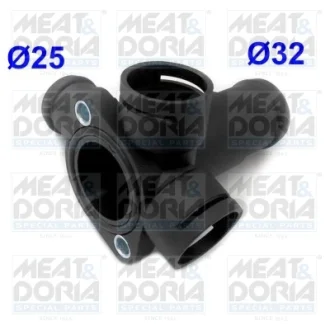 MEATDORIA VW Фланець охолоджувальної рідини блоку Golf,Jetta,Passat,T4,AUDI,SEAT 1,6D-1,9D/TD MEAT&DORIA 93145