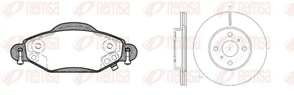 TOYOTA К-кт гальмівні колодки + диски передн.Yaris 99- REMSA 8978.00 (фото 1)
