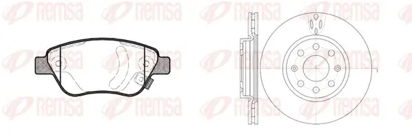 OPEL К-кт гальмівні колодки + диски передні Corsa 06 - REMSA 8858.02 (фото 1)