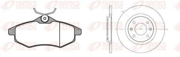 CITROEN К-кт гальмів.колодки + диски передн.C2,3 02- REMSA 8881.00 (фото 1)