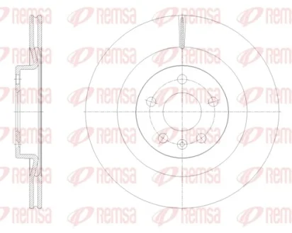 Диск гальм. задн. VOLVO S60 20- REMSA 61798.10