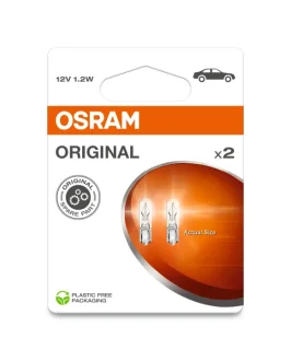 ЛАМПА 12V 1,20 W W2x4.6d BLI STANDARD OSRAM 2721-2BL