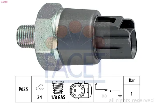 Датчик тиску олії Mazda 3 (13-), 6 (13-), CX-5 (12-) 1.5, 2.0, 2.5 SkyActiv Facet FACET 7.0188 (фото 1)