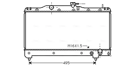 AVA TOYOTA Радіатор системи охолодження двигуна CARINA E VI 2.0 92- AVA COOLING TO2163 (фото 1)