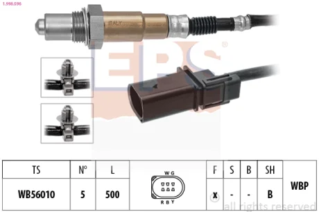 Лямбда-зонд Opel Cascada 2.0CDTI 15-18/Insignia A/B 2.0CDTI 14-/Zafira Tourer 2.0CDTI 11- EPS 1.998.596