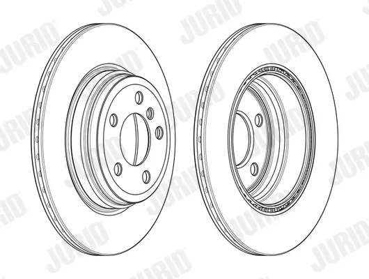 Гальмівний диск зад. BMW 3 (F30/F31/F80)/3 (F31)/4 (F33/F36/F83) 11- (330*66,2) компл. 2шт Jurid 562980JC (фото 1)