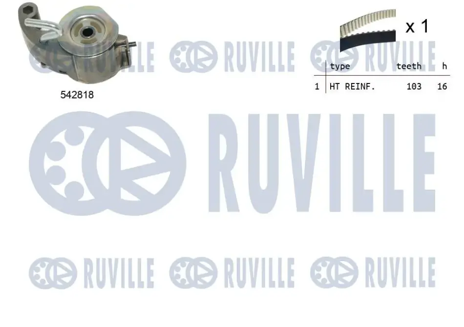 К-кт ГРМ Ford Transit/Custom 2.0TDCi 14- RUVILLE 550515 (фото 1)