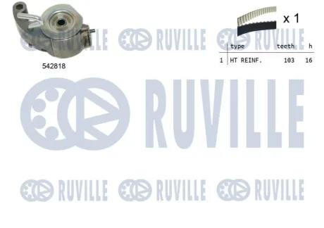 К-кт ГРМ Ford Transit/Custom 2.0TDCi 14- RUVILLE 550515