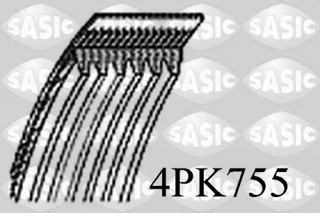 Ремінь генератора SASIC 4PK755