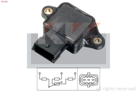 Датчик дросельной заслонки Kw 495 086
