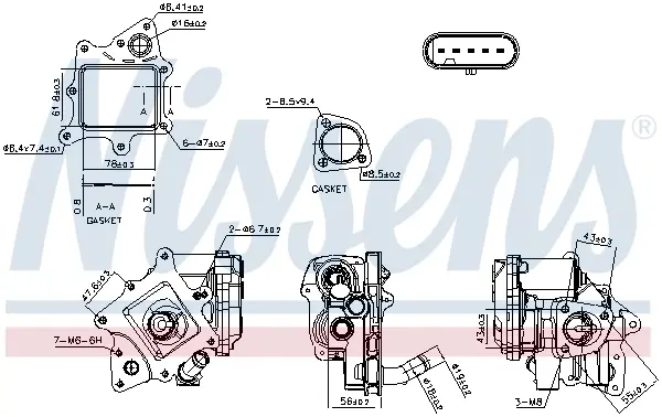 CITROEN Клапан системи рециркуляції ВГ (EGR) JUMPER II 3.0 06-, FIAT, PEUGEOT NISSENS 98524 (фото 1)